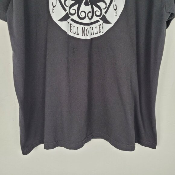 Dixxon Dead Men Tell No Tales Pirate Graphic T-Shirt Short Sleeve Black Size 3XL - Picture 4 of 10